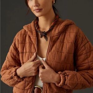 Anthropologie Pilcro Quilted Rust Jacket
